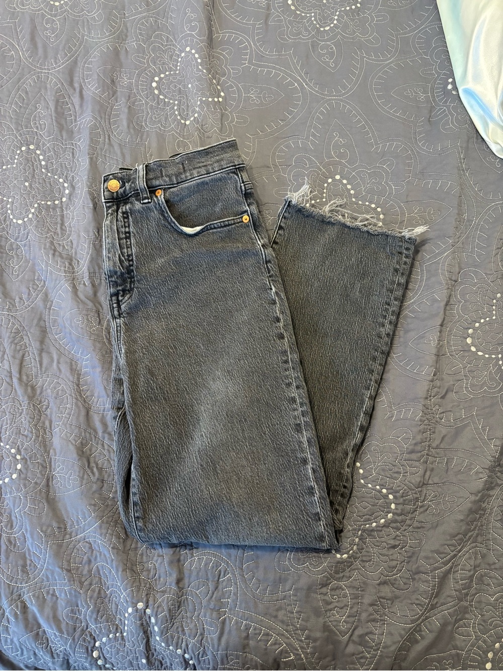 Madewell Straight-Leg Jeans in Washed Black